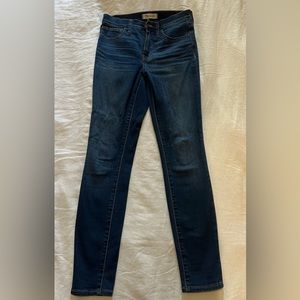 Madewell Roadtripper dark wash high-waisted straight leg jeans